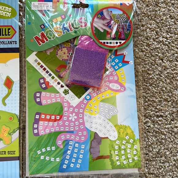 Crafts Crayola Shopkins Color & Sticker Book, Color & Shapes Book, Mosaic New - Picture 5 of 9